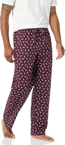 Amazon Essentials Men's Straight-Fit Woven Pajama Pant with Pockets