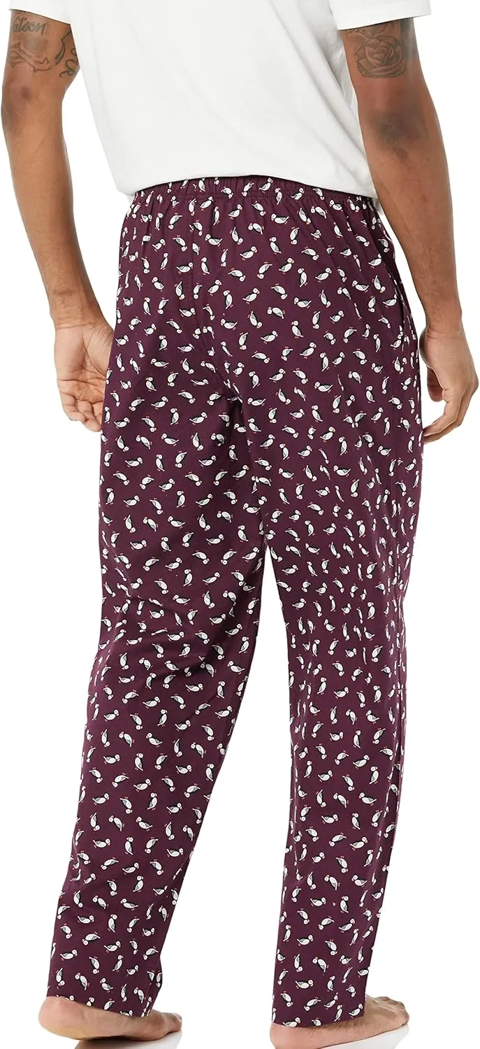 Amazon Essentials Men's Straight-Fit Woven Pajama Pant with Pockets
