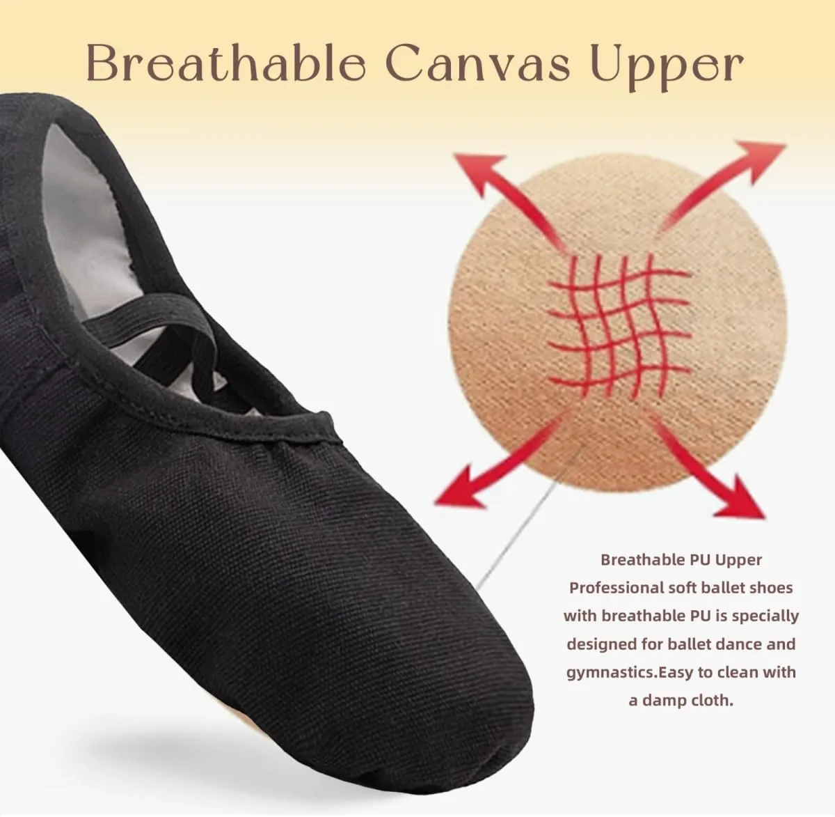 Ballet Shoes for Girls Ballet Slippers Canvas Ballet Dance Shoes for Toddler/Little Kid/Big Kid