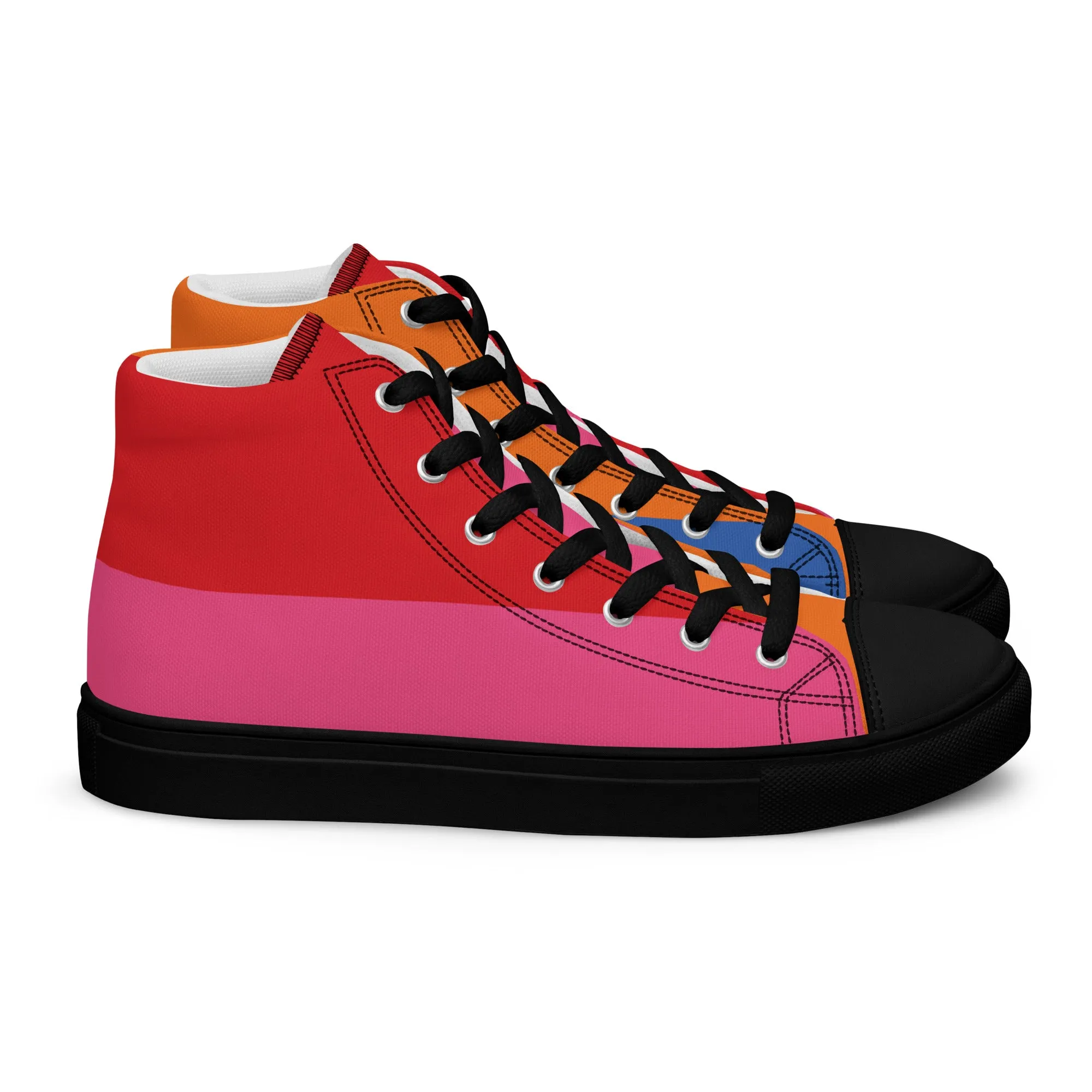 COLORFUL Men’s High Top Canvas Shoes (80's Flow)