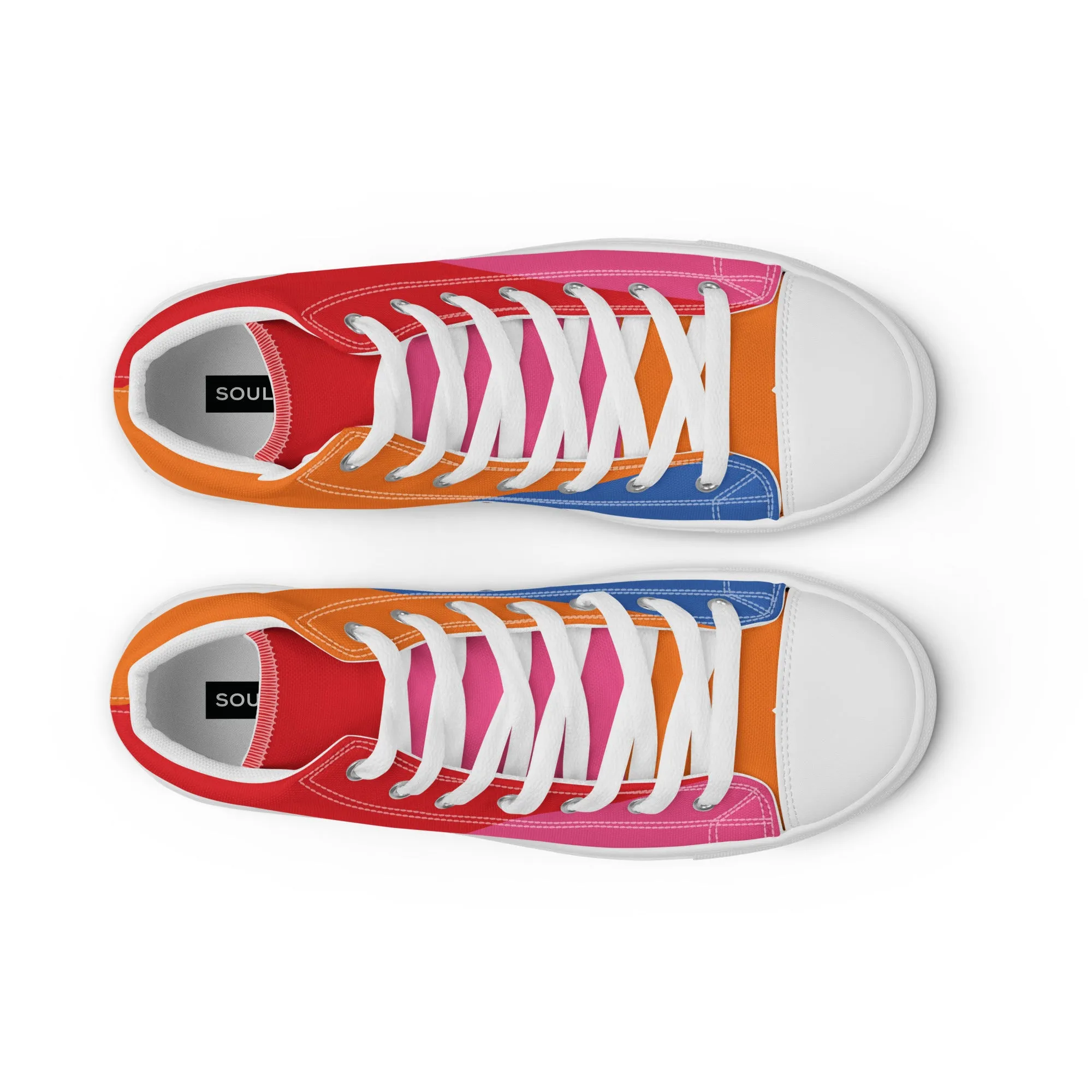 COLORFUL Men’s High Top Canvas Shoes (80's Flow)