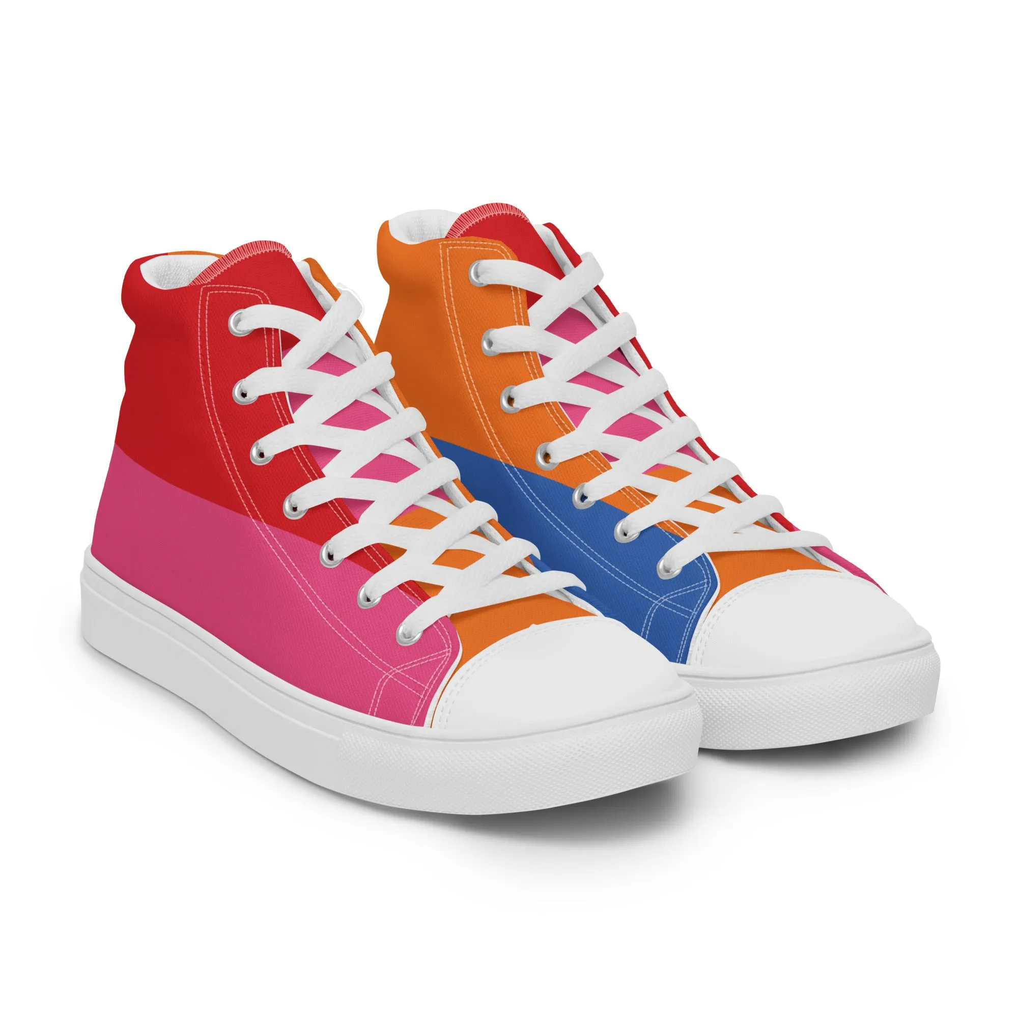 COLORFUL Men’s High Top Canvas Shoes (80's Flow)