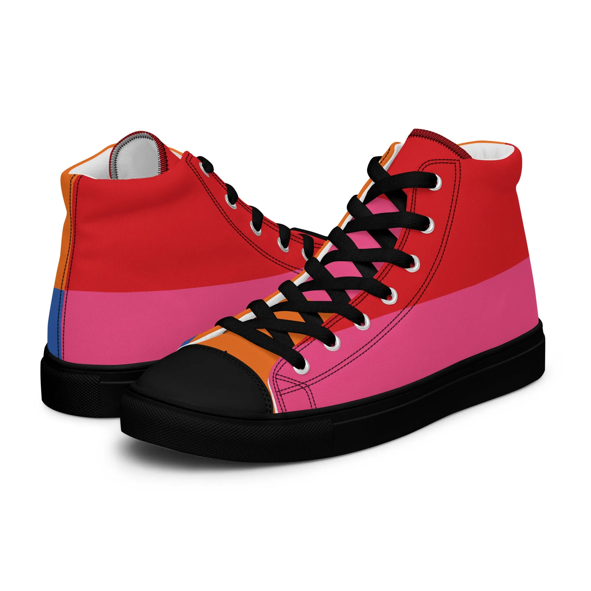 COLORFUL Men’s High Top Canvas Shoes (80's Flow)