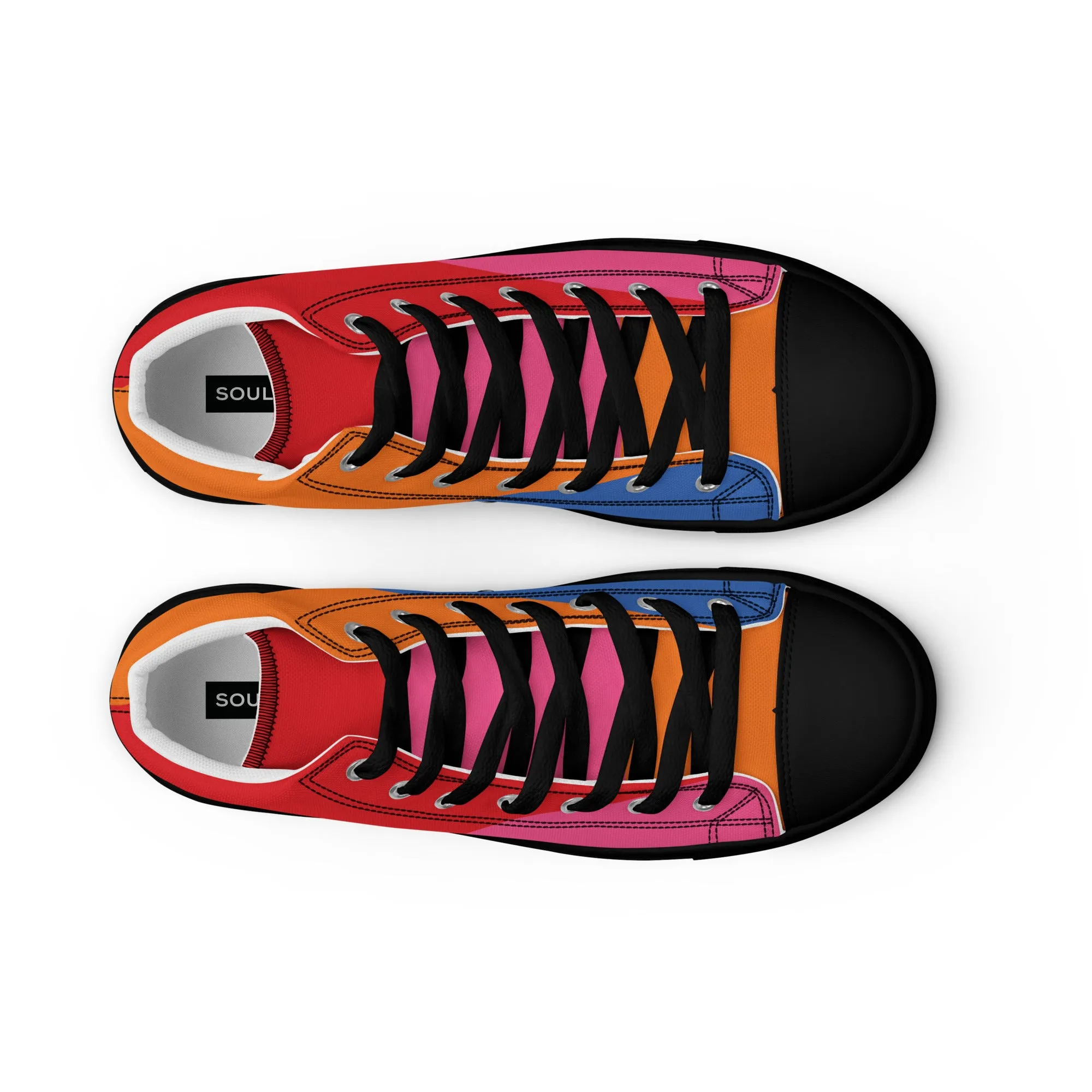 COLORFUL Men’s High Top Canvas Shoes (80's Flow)