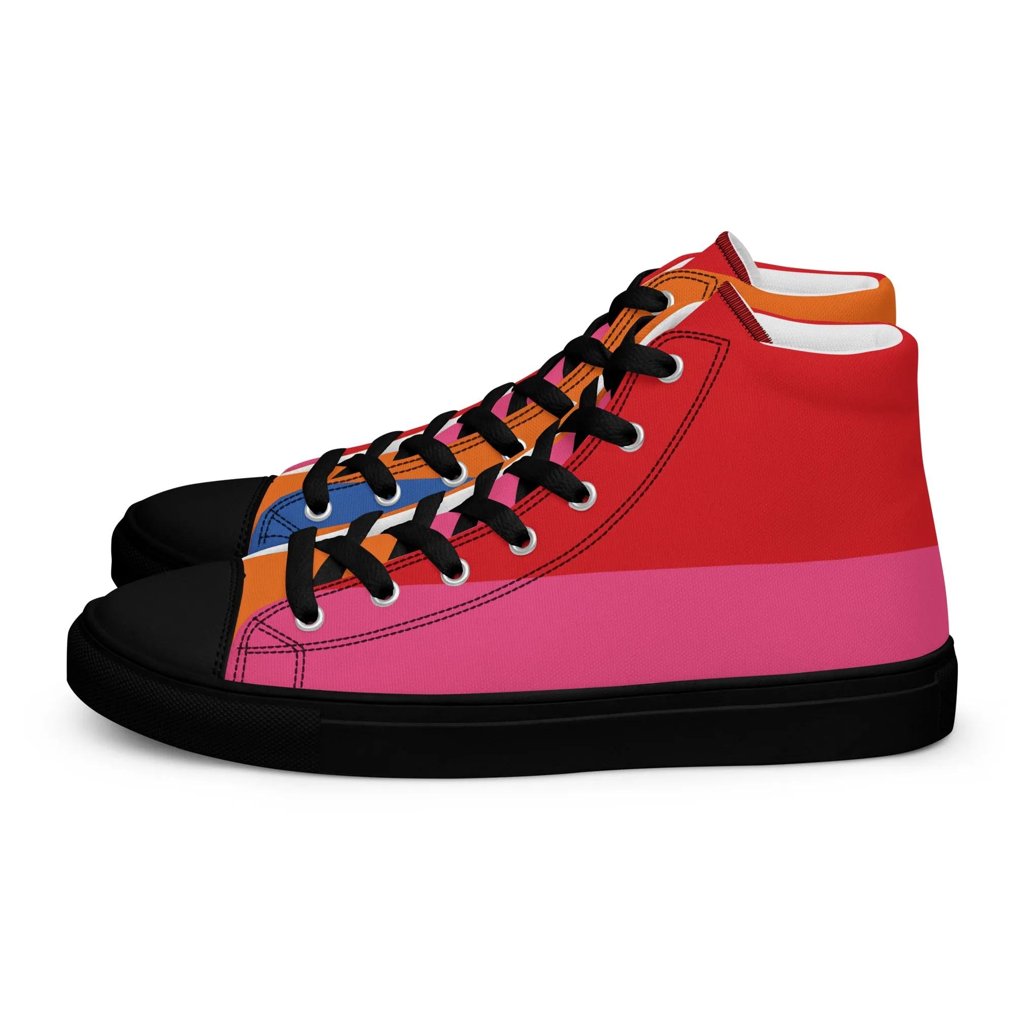 COLORFUL Men’s High Top Canvas Shoes (80's Flow)