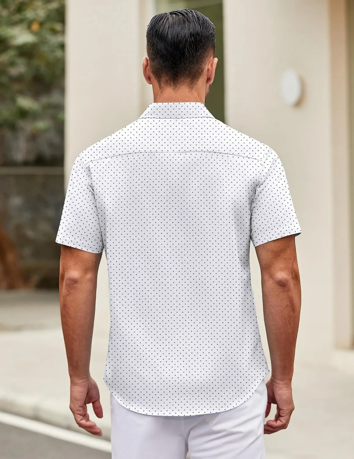 COOFANDY Mens Short Sleeve Casual Button Down Shirts Summer Untucked Dress Shirts with Pocket