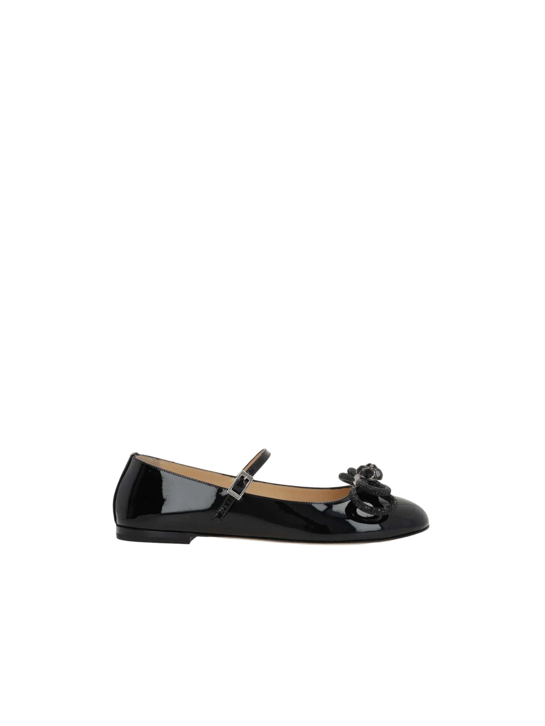 Double Bow Patent Ballerinas