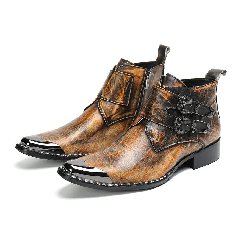 Double Buckle Cowboy Boots