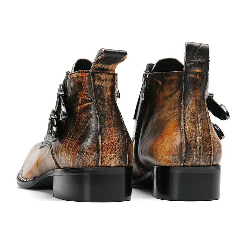 Double Buckle Cowboy Boots