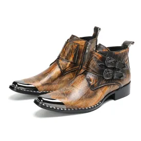 Double Buckle Cowboy Boots