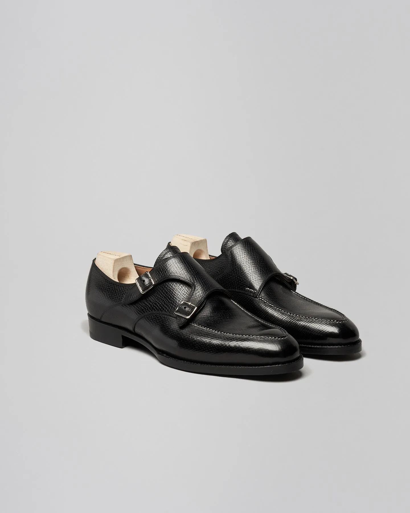 Double Buckle Monk | Russian Grain | Black | 505A