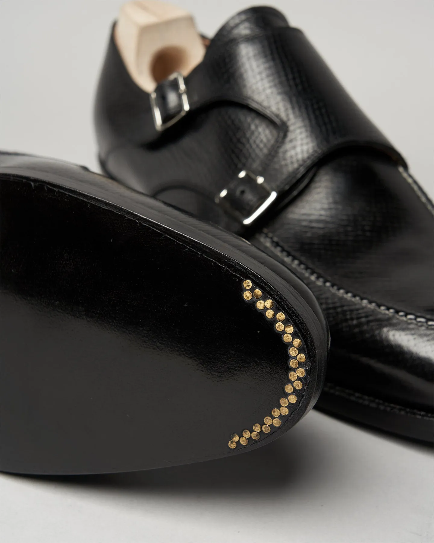 Double Buckle Monk | Russian Grain | Black | 505A