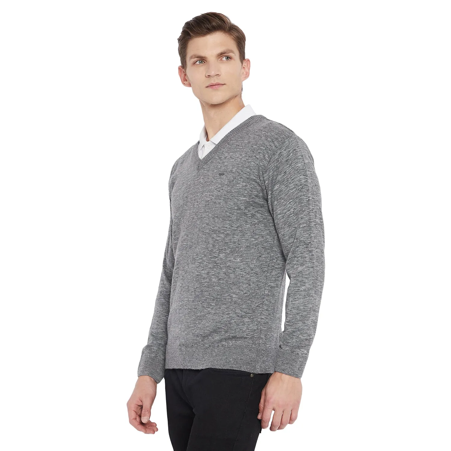 Duke Stardust Men Full Sleeve V Neck Sweater (SDS579)