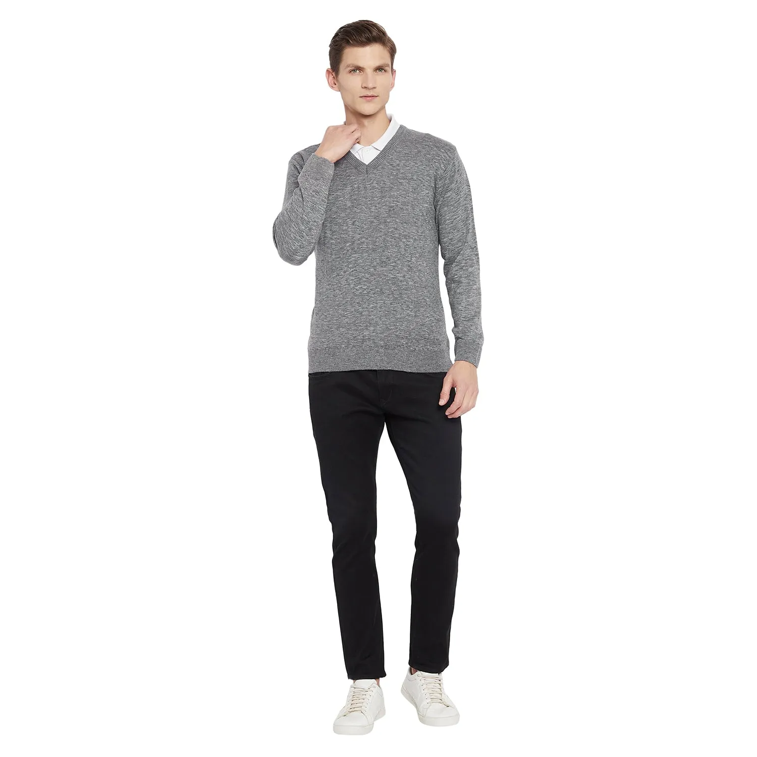 Duke Stardust Men Full Sleeve V Neck Sweater (SDS579)