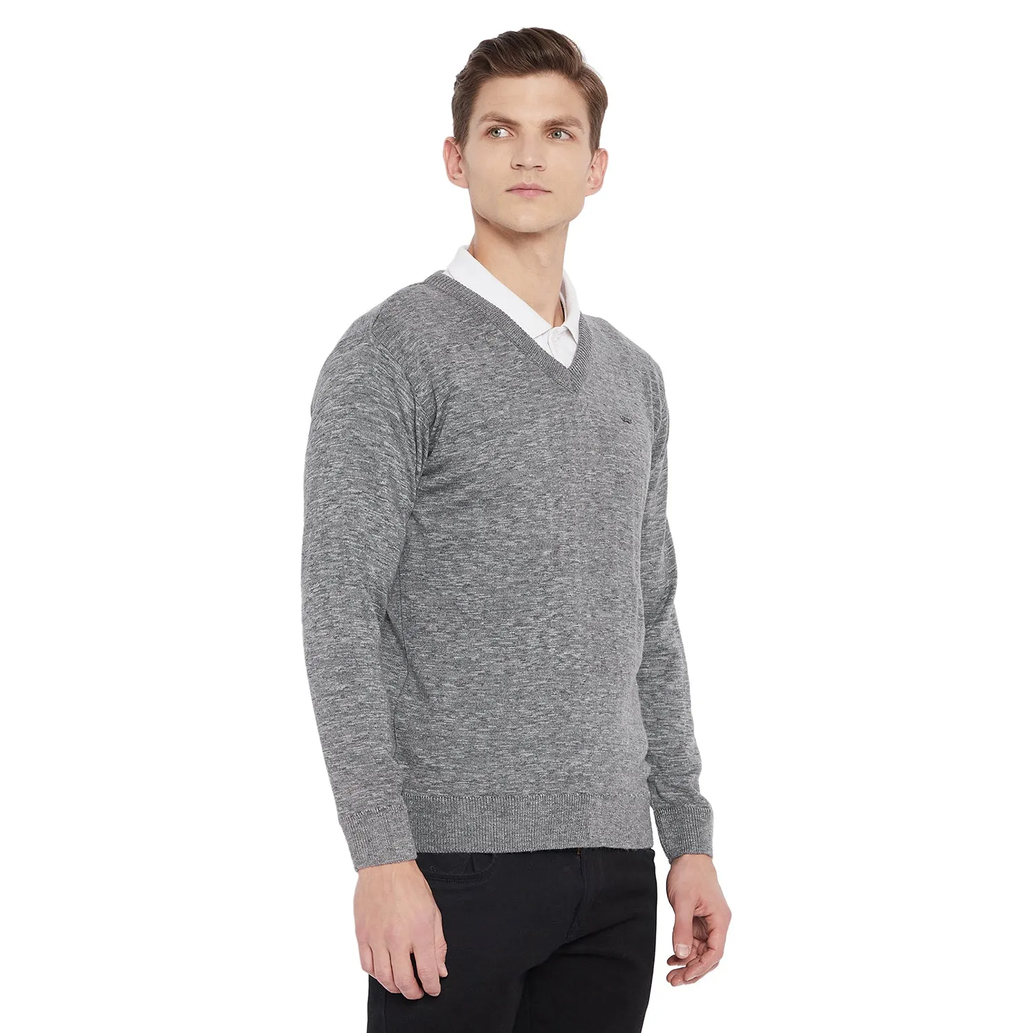 Duke Stardust Men Full Sleeve V Neck Sweater (SDS579)