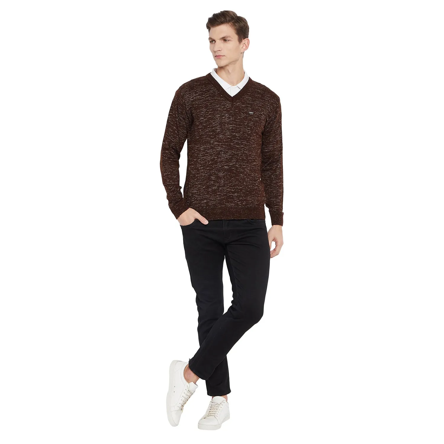 Duke Stardust Men Full Sleeve V Neck Sweater (SDS579)