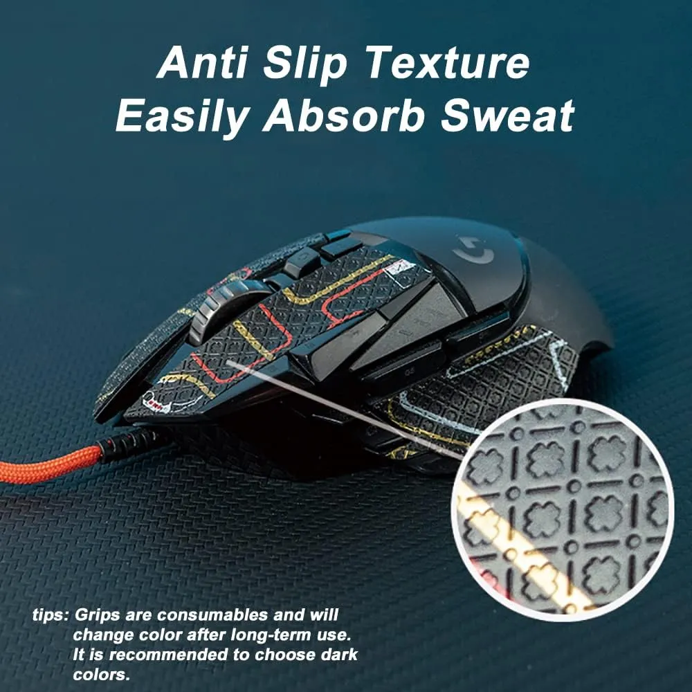 Grip Tape for Razer Basilisk X HyperSpeed, Basilisk Ultimate & V2 - Anti-Slip,Enhanced Control, Suck Sweat,Soft Leather,Improves FPS Gaming Grip [Pre-Cut] Black Thin 0.3mm