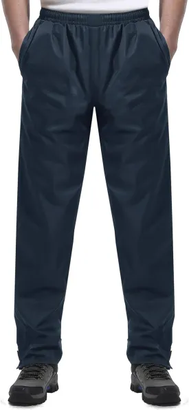iCreek Men's Rain Pants Waterproof Over Pants Windproof Lightweight Hiking Pants Work Rain Outdoor for Golf, Fishing
