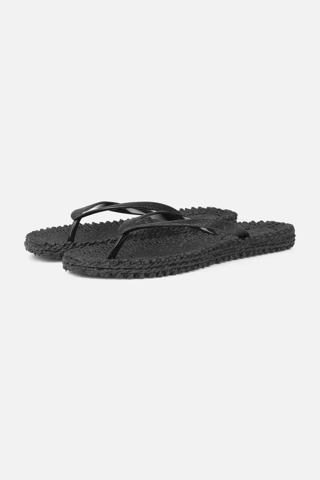 Il Jacobsen Flip Flops with Glitter Black