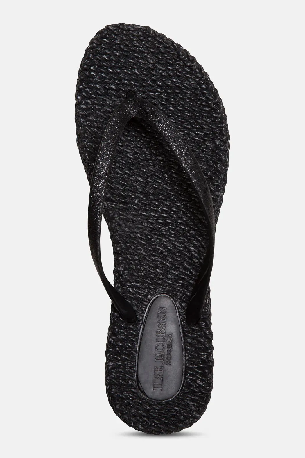 Il Jacobsen Flip Flops with Glitter Black