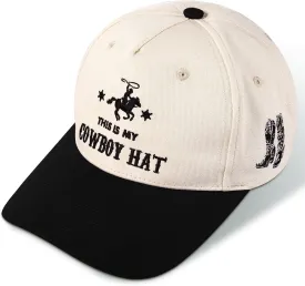 JaGely Western Trucker Hat Vintage Trucker Hat Retro Embroidered Cowboy Cap Adjustable Country Cap for Women Men Gifts