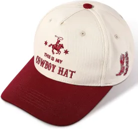 JaGely Western Trucker Hat Vintage Trucker Hat Retro Embroidered Cowboy Cap Adjustable Country Cap for Women Men Gifts