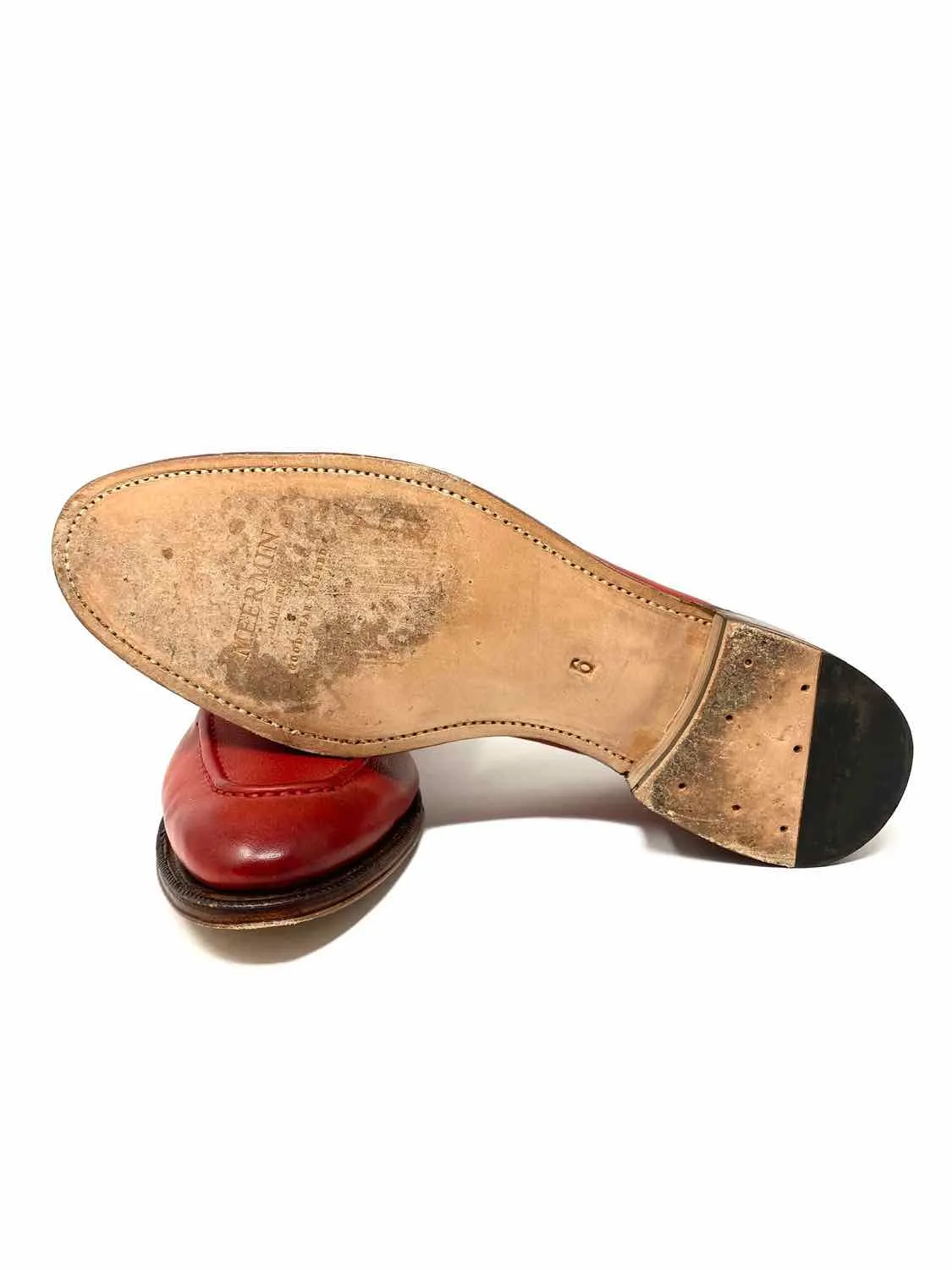 Meermin Women's Red Leather Size 6 Loafers