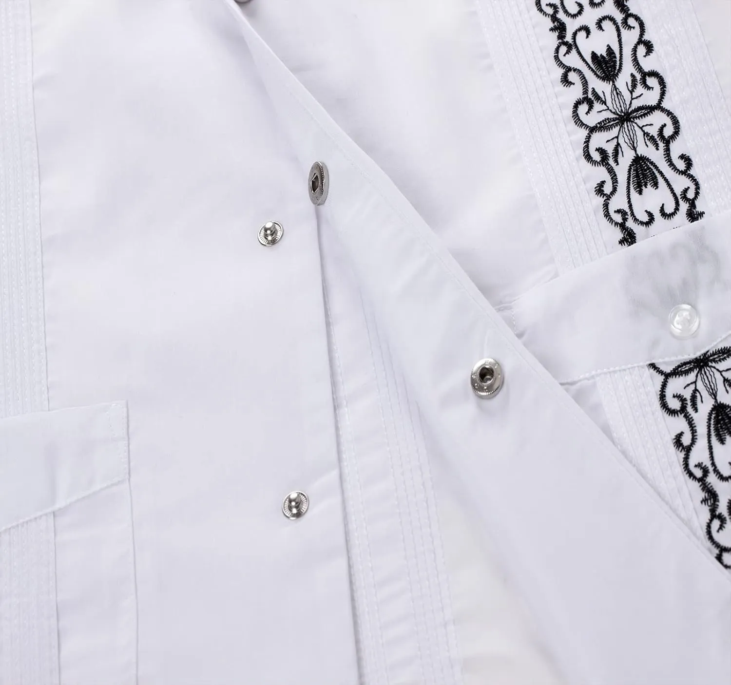 Mens Snap Shirts Casual Guayabera Shirts Short Sleeve
