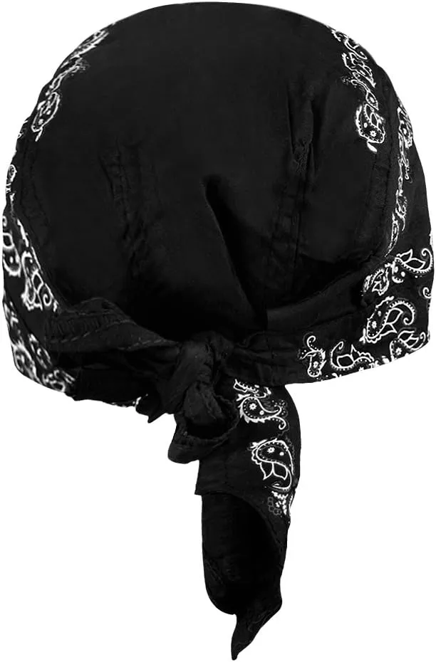 Skull Cap Cycling Helmet Liner Head Wrap Scarf Pirate Hat Bandana Running Beanie