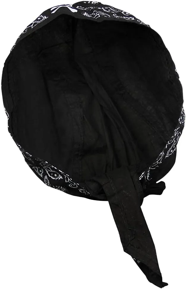 Skull Cap Cycling Helmet Liner Head Wrap Scarf Pirate Hat Bandana Running Beanie