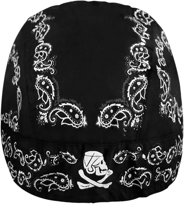 Skull Cap Cycling Helmet Liner Head Wrap Scarf Pirate Hat Bandana Running Beanie
