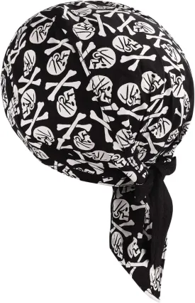 Skull Cap Cycling Helmet Liner Head Wrap Scarf Pirate Hat Bandana Running Beanie