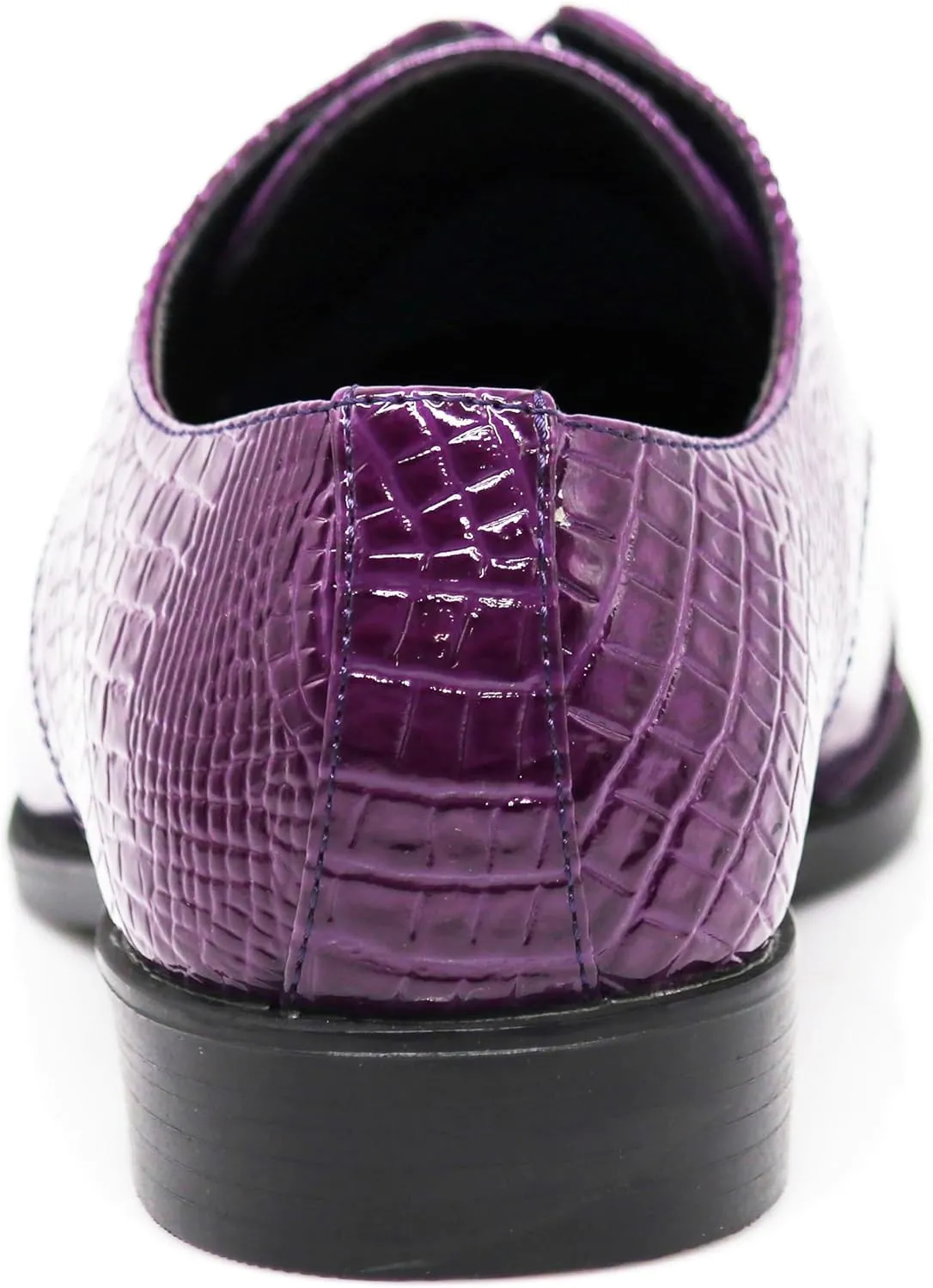 STW Men's Alligator Crocodile Print Oxfords Fashion Lace Up Dress Shoes