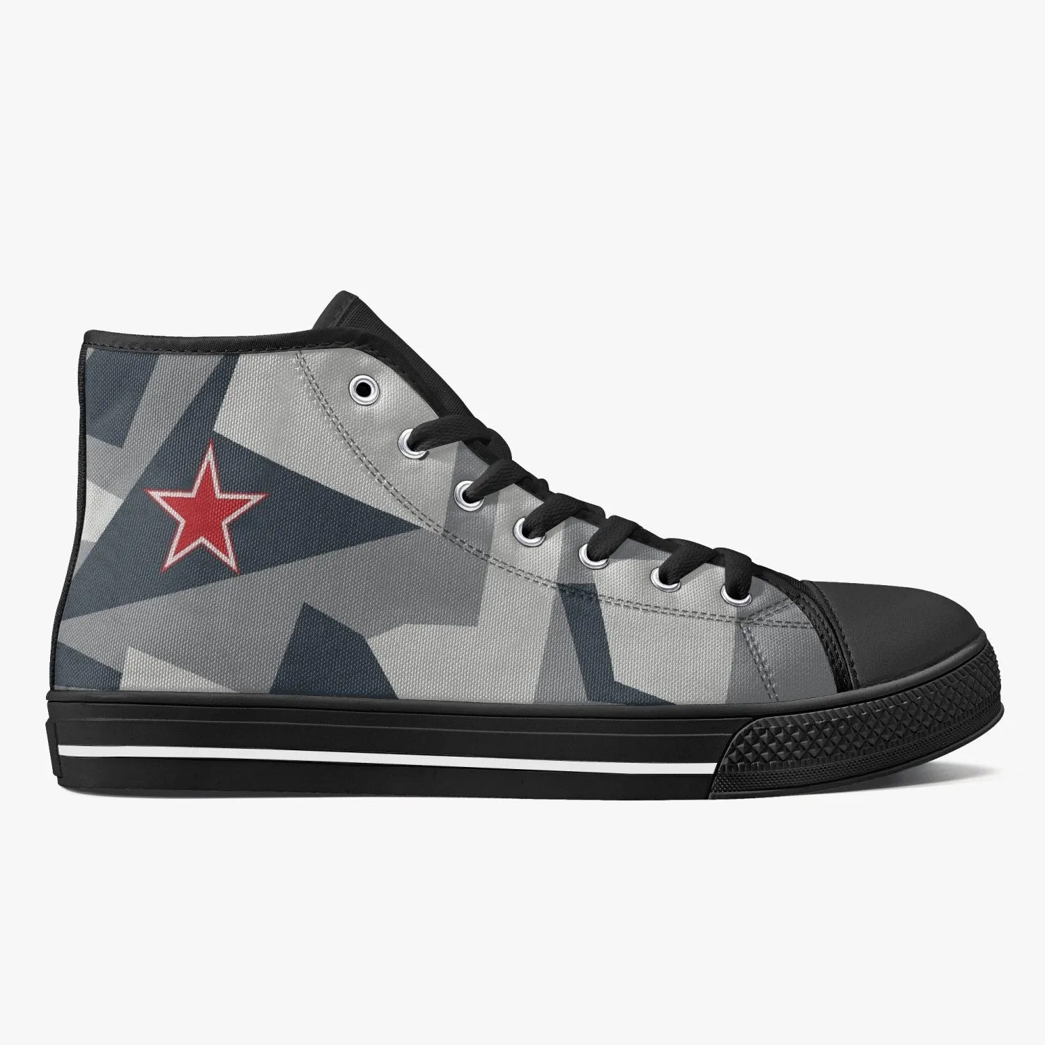 Su-35 Flanker-E "Arctic Splinter" High Top Canvas Shoes