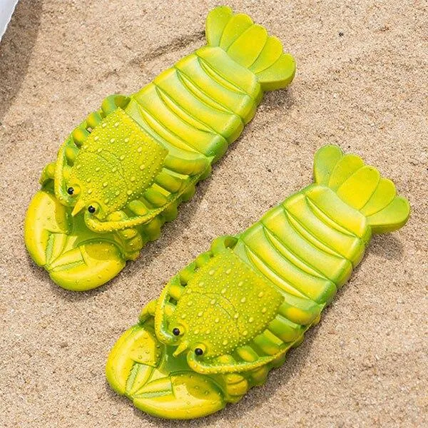 Unisex Adults and Kids 3D Lobster Non-Slip Beach Flip Flops
