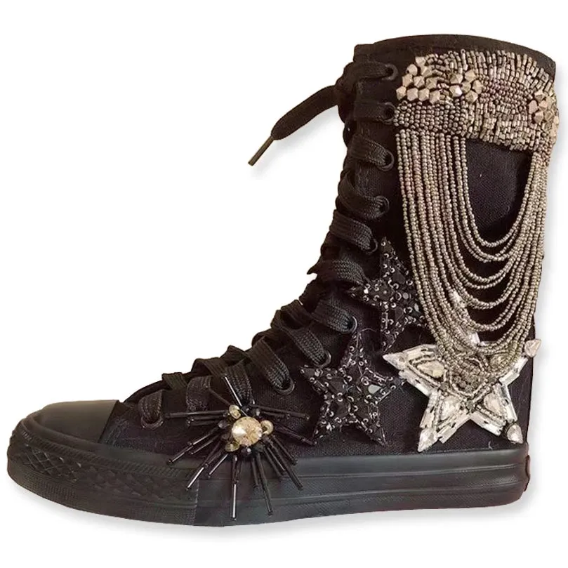Vulcanized High Top Women's Canvas Shoes