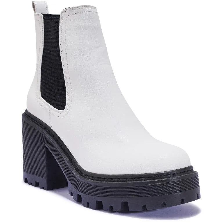 WFFUZZY1 WIDE FIT CHUNKY CHELSEA ANKLE BOOT